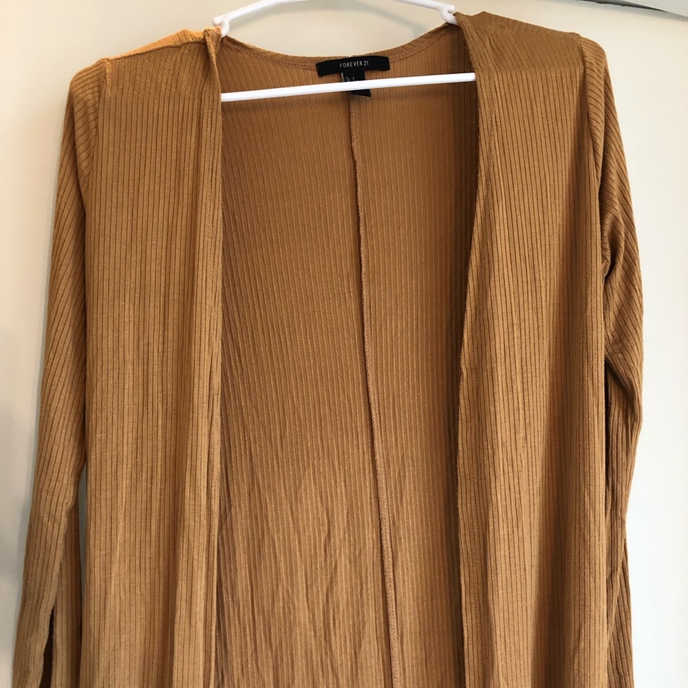Super fun full length tan cardigan